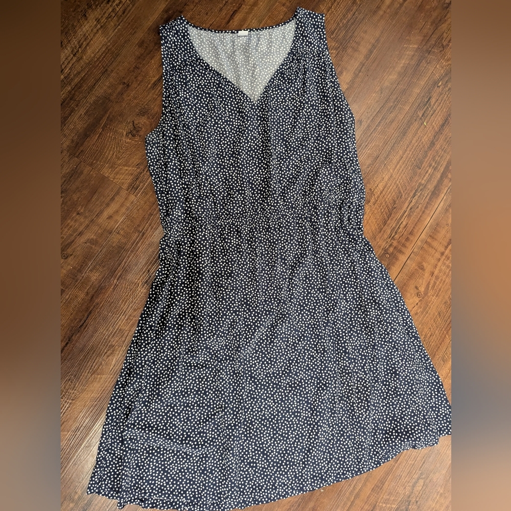 Navy & White sleeveless Dress